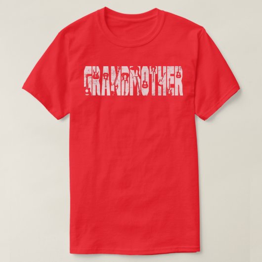 Beste grootmoeder ooit gitaar Lover Guit T-shirt (Design voorkant)