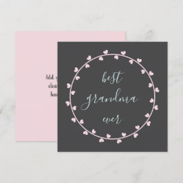 Beste grootmoeder ooit roze hemd met moederdagkaar kaart