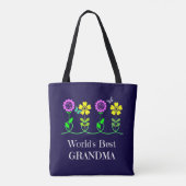 Beste grootmoeder, populair design ter wereld tote bag (Achterkant)