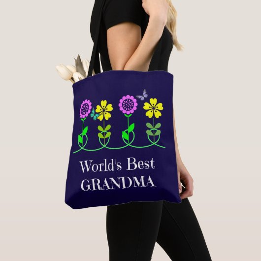 Beste grootmoeder, populair design ter wereld tote bag (Dichtbij)