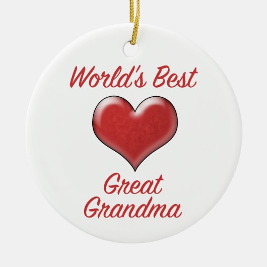Beste grootmoeder ter wereld keramisch ornament (Voorkant)