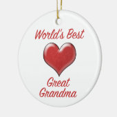 Beste grootmoeder ter wereld keramisch ornament (Links)