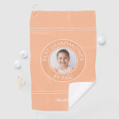 Beste Grootmoeder van Par Elegant Golfer Peach Fot Golfhanddoek (Insitu)