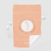 Beste Grootmoeder van Par Elegant Golfer Peach Sch Golfhanddoek (Insitu)
