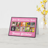 Beste Grootmoeder Verjaardag Foto Collage Sjabloon (Gele Bloem)