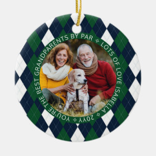 Beste Grootouders door Par Green Golf Argyle 2 Fot Keramisch Ornament