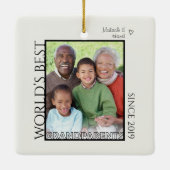 Beste Grootouders Foto Naam Kerstcadeau Keramisch Ornament (Achterkant)