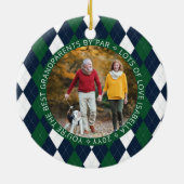 Beste grootouders, foto van Par Green Golf Argyle  Keramisch Ornament (Achterkant)