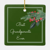 Beste grootouders met Kerstmis Keramisch Ornament (Achterkant)