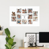 Beste Grootouders Ooit 12 Foto Collage Op Maat Poster (Thuiskantoor)