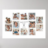 Beste Grootouders Ooit 12 Foto Collage Op Maat Poster (Voorkant)