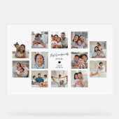 Beste Grootouders Ooit 12 Multi Foto Collage Raste Acryl Bord (Voorkant)
