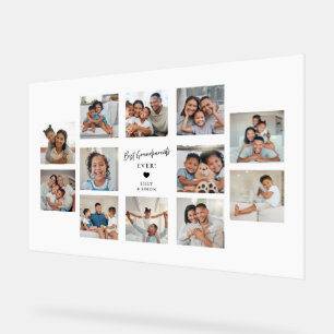 Beste Grootouders Ooit 12 Multi Foto Collage Raste Acryl Bord