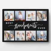Beste Grootouders Ooit 8 Photo Collage Zwart Fotoplaat (voorkant)