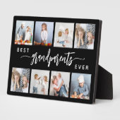 Beste Grootouders Ooit 8 Photo Collage Zwart Fotoplaat (Zijkant)