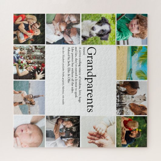 Beste Grootouders Ooit Definitie 12 Foto Collage Legpuzzel (Horizontaal)
