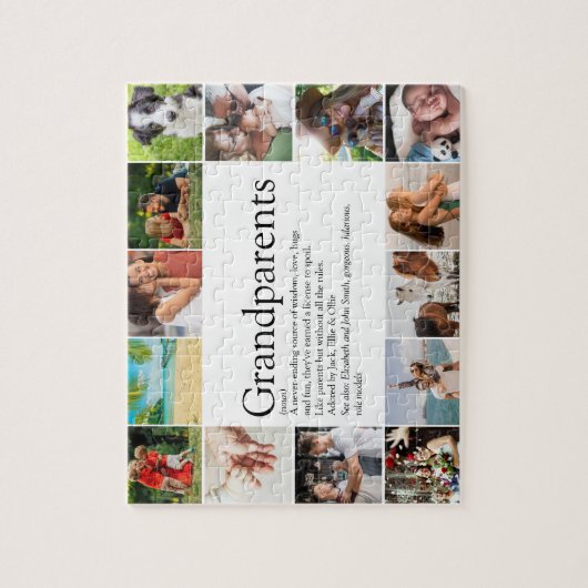 Beste grootouders ooit Definitie 14 Foto Legpuzzel (Verticaal)