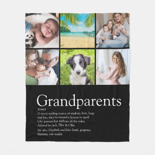 Beste grootouders ooit - Definitie 6 Foto Fleece Deken (Voorkant)