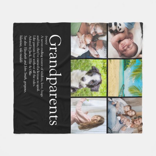 Beste grootouders ooit - Definitie 6 Foto Fleece Deken (Voorkant (Horizontaal))