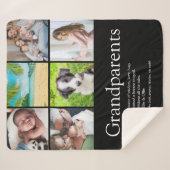 Beste grootouders ooit Definitie 6 foto Sherpa Deken (Voorkant (horizontaal))