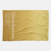 Beste Grootouders Ooit Definitie Gouden Glitters Theedoek (Horizontaal)