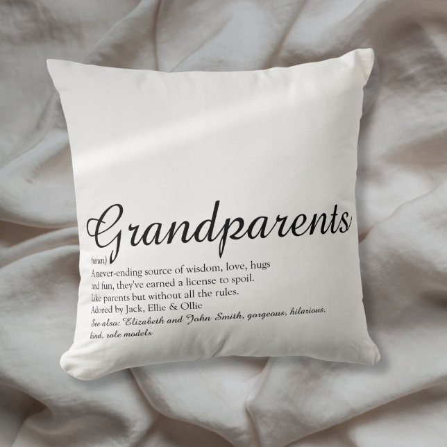 Beste Grootouders Ooit Definitie Kussen (World's Best Ever Grandparents Definition Throw Pillow)