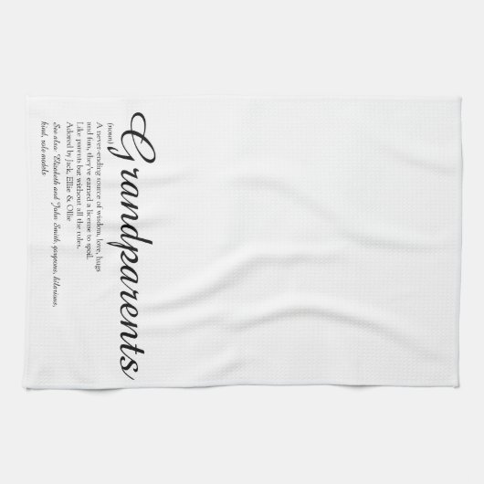 Beste Grootouders Ooit Definitie Script Theedoek (Horizontaal)