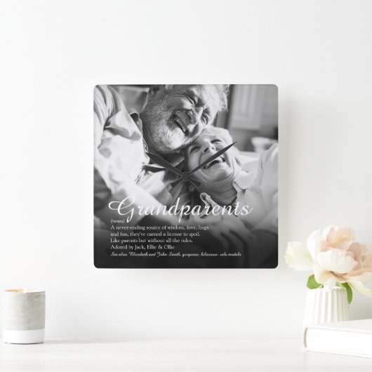 Beste Grootouders Ooit Definitie Vierkante Klok (Huis)