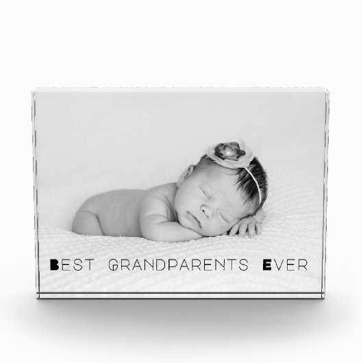 Beste grootouders ooit gepersonaliseerd fotoblok (Voorkant)