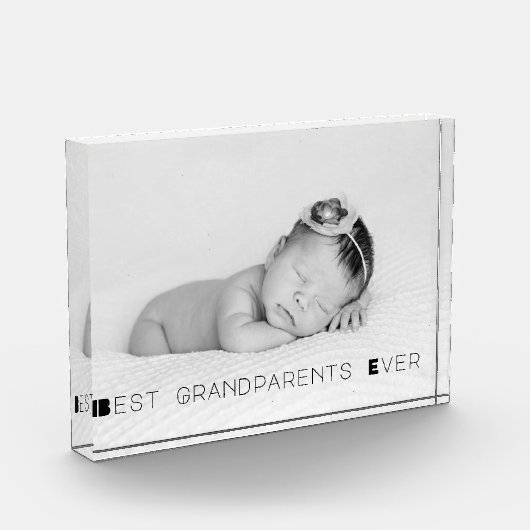 Beste grootouders ooit gepersonaliseerd fotoblok (Links)