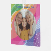 Beste grootouders ooit kleinkinderen familie foto glas ornament (Voorkant links)