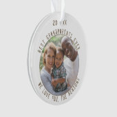 Beste Grootouders Ooit Modern Aandenken Foto Ornament (voorkant)