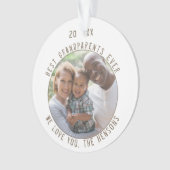 Beste Grootouders Ooit Modern Aandenken Foto Ornament (voorkant)