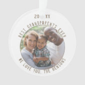 Beste Grootouders Ooit Modern Aandenken Foto Ornament (voorkant)