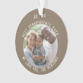 Beste Grootouders Ooit Modern Aandenken Foto Ornament (voorkant)