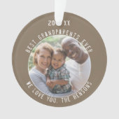 Beste Grootouders Ooit Modern Aandenken Foto Ornament (voorkant)