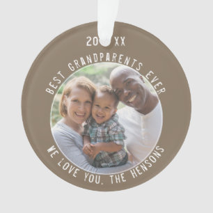 Beste Grootouders Ooit Modern Aandenken Foto Ornament