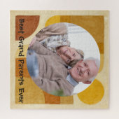 Beste Grootouders Ooit Retro Aquarel Foto Legpuzzel (Horizontaal)