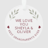 Beste grootouders ooit Waterverf Twigs Keepomwille Ornament (achterkant)