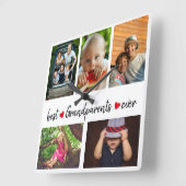 Beste grootouders op 5 Foto Vierkante Klok (Hoek)