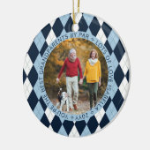 Beste grootouders, Par Blue Golf Argyle 2 Foto Keramisch Ornament (Links)