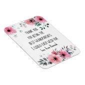 Beste Grootouders Quote Pink Floral gepersonalisee Magneet (Rechterzijde)