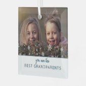 Beste Grootouders Sneeuwvlokken Modern Aandenken F Glas Ornament (Voorkant links)