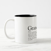 Beste Grootouders Ter Wereld Definitie Tweekleurige Koffiemok (Links)