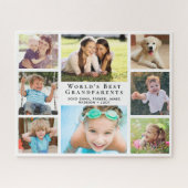 Beste grootouders van de wereld 8 Foto Collage Legpuzzel (Horizontaal)