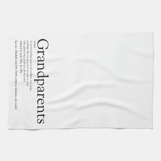 Beste Grootouders van de Wereld Definitie Theedoek (Horizontaal)