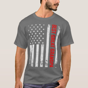 beste grootvader Amerikaanse vlag T-shirt