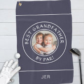 Beste grootvader door par golfer foto geschenk bla golfhanddoek