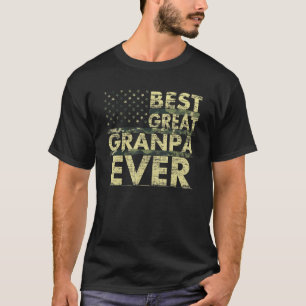 Beste grootvader ooit Amerikaanse vlag Camouflage  T-shirt