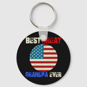 Beste grootvader ooit Amerikaanse vlag Vaderdag Sleutelhanger